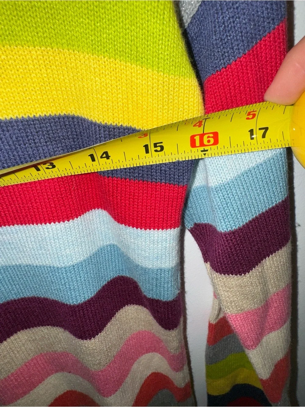 NWT Girls Gap Crazy Stripe Rainbow Striped Sweatwer Girls XL Size 12